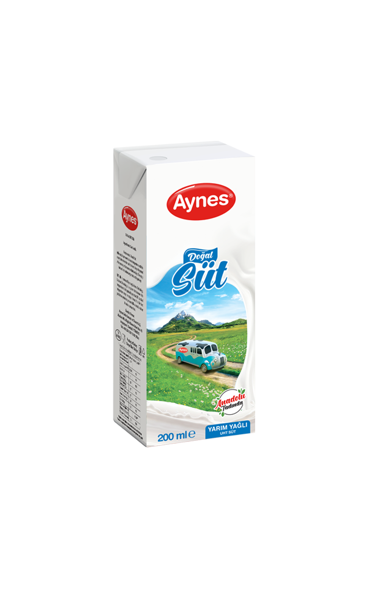 Süt 200 ML UHT Yarım Yağlı